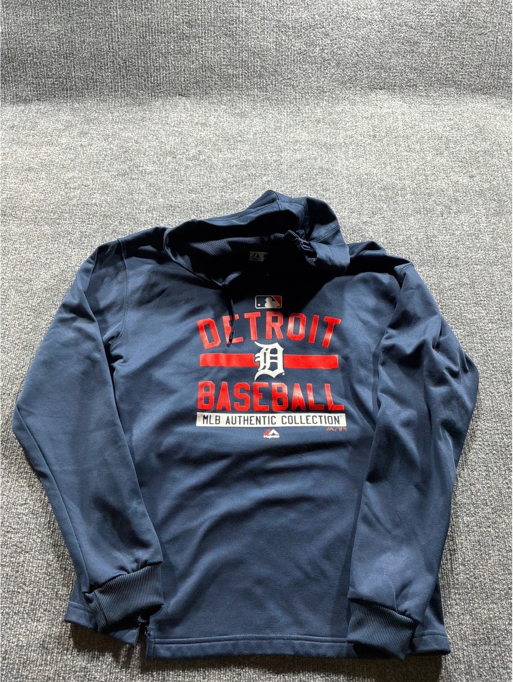 Detroit Baseball Navy Blue Hoodie Sweatshirt